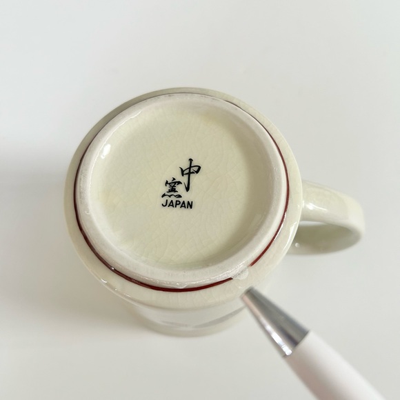 Vintage Maneki Neko Lucky Cat Mug Cup Made in Japan Crackle Glaze Finish - Picture 6 of 6